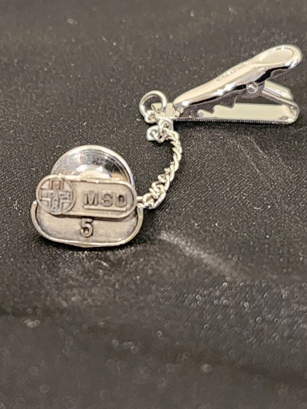 Vintage MSD Sterling Award Tie Clip and Pin